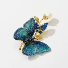 Vintage Art Nouveau Style Fairy Pendant Butterfly Brooch Shawl Pin Jewelry