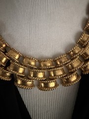 Rare Ciner MMA Museum Of Modern Art Necklace Collar Link Panther *455