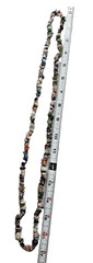 Multicolor Mixed Gemstone Chip Necklace 17″ Long Layering Shiney Colorful Stone