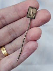 Antique Peacock Stick Pin Goldtone Untested