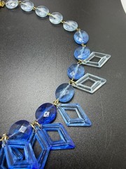 1940’s-1950’s Art Deco Rival Lucite Blue Necklace