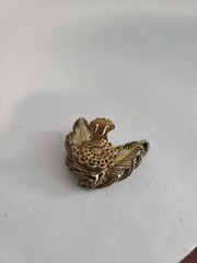 MIRIAM HASKELL Gold Tone Brass Leaf Clip on Earrings, 1 Piece Only