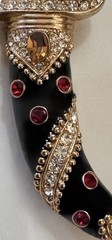 Vintage Ciner Mogul Sword Dagger Sheath 3 Pin Set, Unworn, Signed, Enamel, A+