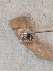 Silver Horn Shaped Brooch Pin