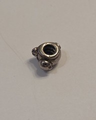Vintage Sterling Silver Little Happy Bird Screw On Slide Charm