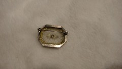 Vintage Antique Estate Jewelry Art Deco Victorian 14K Gold Filled Glass Brooch