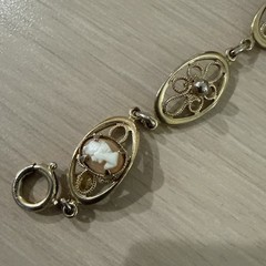 Vintage AMCO Cameo Filigree 1/20 14k Gold Filled Bracelet 7”