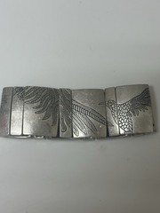 Bracelet Vintage Retro Boho Birds Feathers Stretch Silver Tone Womens Jewelry