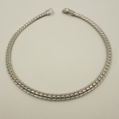 Vintage Coro Necklace Silver Tone Choker Collar 15 Inch