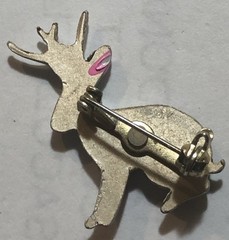 Jack Rabbit Pin/Brooch Blue & White (D1)