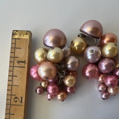 VTG 7 Pair Mixed Lot ClipOn Earrings Faux Pearl Metal Gold Silver Japan