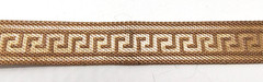 Art Deco Byzantine Greek Key Chain Tassel Gold Tone Mesh Slide Bracelet!