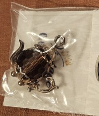 Vintage 7/8″ Sterling Silver Burgundy Crystal Pitcher Charm