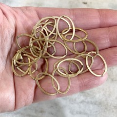 VTG Oval Link Chain Necklace Gold Filled 5mm Choker 12.8gr Chunky Matte 16.5”