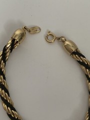 Vintage TRIFARI Bracelet Yellow Gold Tone 7 2/4 In (33)