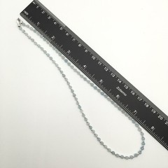 Silver Schark Handmade Sterling Silver & Aquamarine Choker Necklace 17″ #79