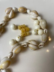 Lot Vintage Costume Jewelry For Repurposing And Wear Shell Necklace Beads Etc.