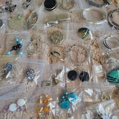 HUGE lot 126 Pairs Earrings Silver & Gold Tone Dangle Studs Hoops ALL WEARABLE