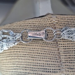 Vintage Celebrity ® Silvertone Cascade Necklace & Tassel Earrings Set 1960s Glam