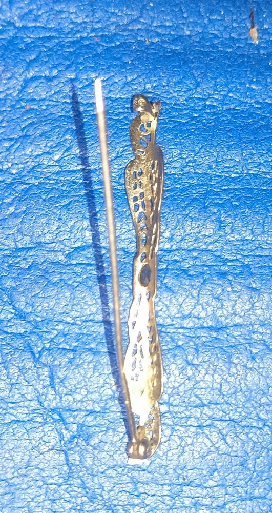 Edwardian 10k White Gold &:Sapphire Flower Bar Brooch Pin Make Offer