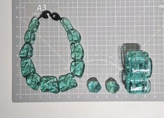 Runway Gerda Lynngaard Monies Seafoam Green Lucite Necklace Bracelet Earring Set