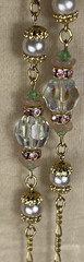 Vtg Kirks Folly Kissing Cherubs Pendant Necklace AB Rhinestones Retired 1990’s