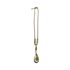 Vintage Barzel 18kt Gold Plated Gold,Green,Yellow Citrine 10″ Necklace