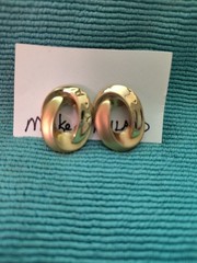 Vintage Goldtone Made In Thailand Pierced Earrings