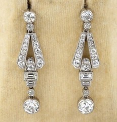 3.00Ct Art Deco Style Lab Created Diamond Engagement Wedding 925 Silver Earrings