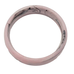 Pink Marble Swirl with Gray Black Abstract Chunky 1990s Bangle Bracelet