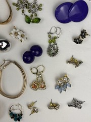 Large Earring Lot 100+ Pairs Mixed Vintage Modern Pierced Clip Hoops Studs