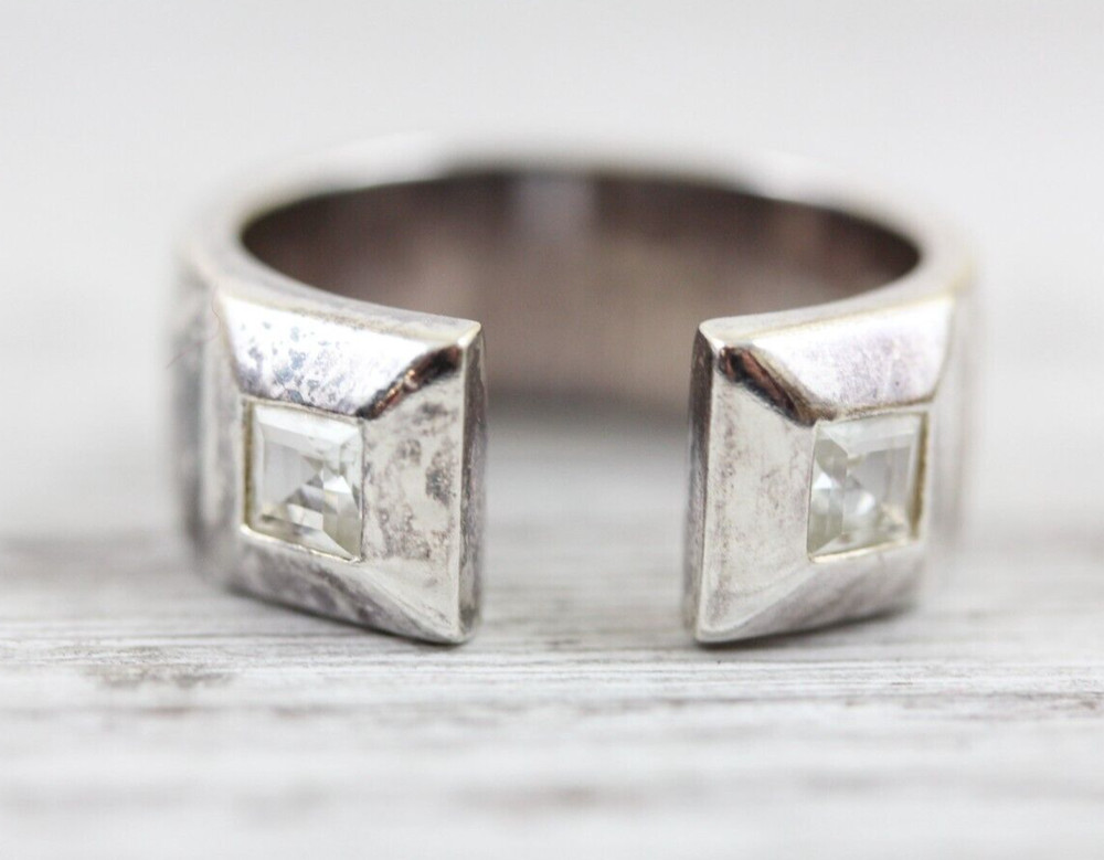 LINKS OF LONDON STERLING SILVER 925 RING SIZE 6 3/4 DESIGNER CUFF BEAUTIFUL