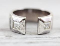LINKS OF LONDON STERLING SILVER 925 RING SIZE 6 3/4 DESIGNER CUFF BEAUTIFUL