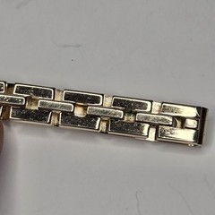 Vintage Swank Gold Tone Tie Clip Geometric Brick Watchband Link Mid Century MCM