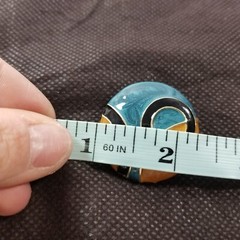 Vintage Domed Enamel Round Retro Style Cloisonne Pierced Earrings