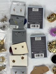 Large Earring Lot 100+ Pairs Mixed Vintage Modern Pierced Clip Hoops Studs
