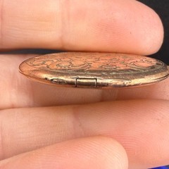 Vintage SKM Co. Gold Filled Locket Pendant Circle Engraved READ