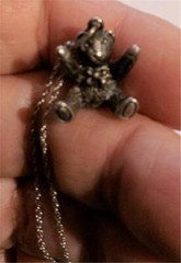 Brown County Silver Teddy Bear Charm Pendant Cute Details Necklace 18″ Chain 925