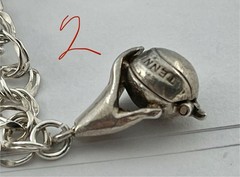 Vintage MCM HANDS that Hold Surprises Sterling Silver Charms Pendants Fobs