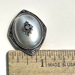 Pair of Silver Tone Brooches Bird & Nest w/Faux Pearl Eggs + Avon Brooch/Pendant