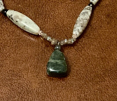 Vintage Stone Bead Necklace Lot Green Boho Tribal Ethnic