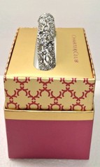 Charter Club Stretchable Bracelet Silver Tone Floral And Crystals From Macy’s