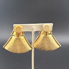 Vtg Lg Earrings Dangle Unsigned LES BERNARD Fashion Jewelry Runway Statement St9