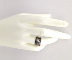 Vintage RING KUBACHI Silver⭐️916 stamp Star ussr with Blackening-size: 6.5US #13