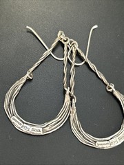 VTG Israel Opulenza Sterling Silver Earrings Long 2” Dangle 925 Weight 6 grams