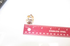 Lions Head Ring Silver-Tone Alloy Size 9 Vintage