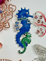 Crystal Rhinestone Bee Butterfly Brooch Pin LOT Bird Peacock Insect Animal Pink