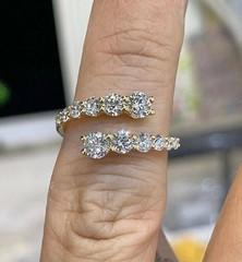 2 Ct Round Cut Simulated Diamond Women’s Engagement Ring 14K Yellow Gold Plated