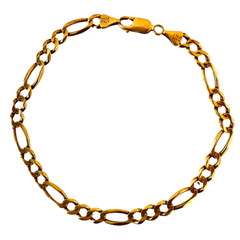 OTC Vintage Italy 14K Gold Figaro Link Chain 9″ Bracelet 9.6 grams Signed
