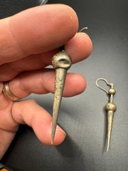 Vintage Bali Sterling Silver 925 Tribal Long Drop Dangle Filigree Earrings